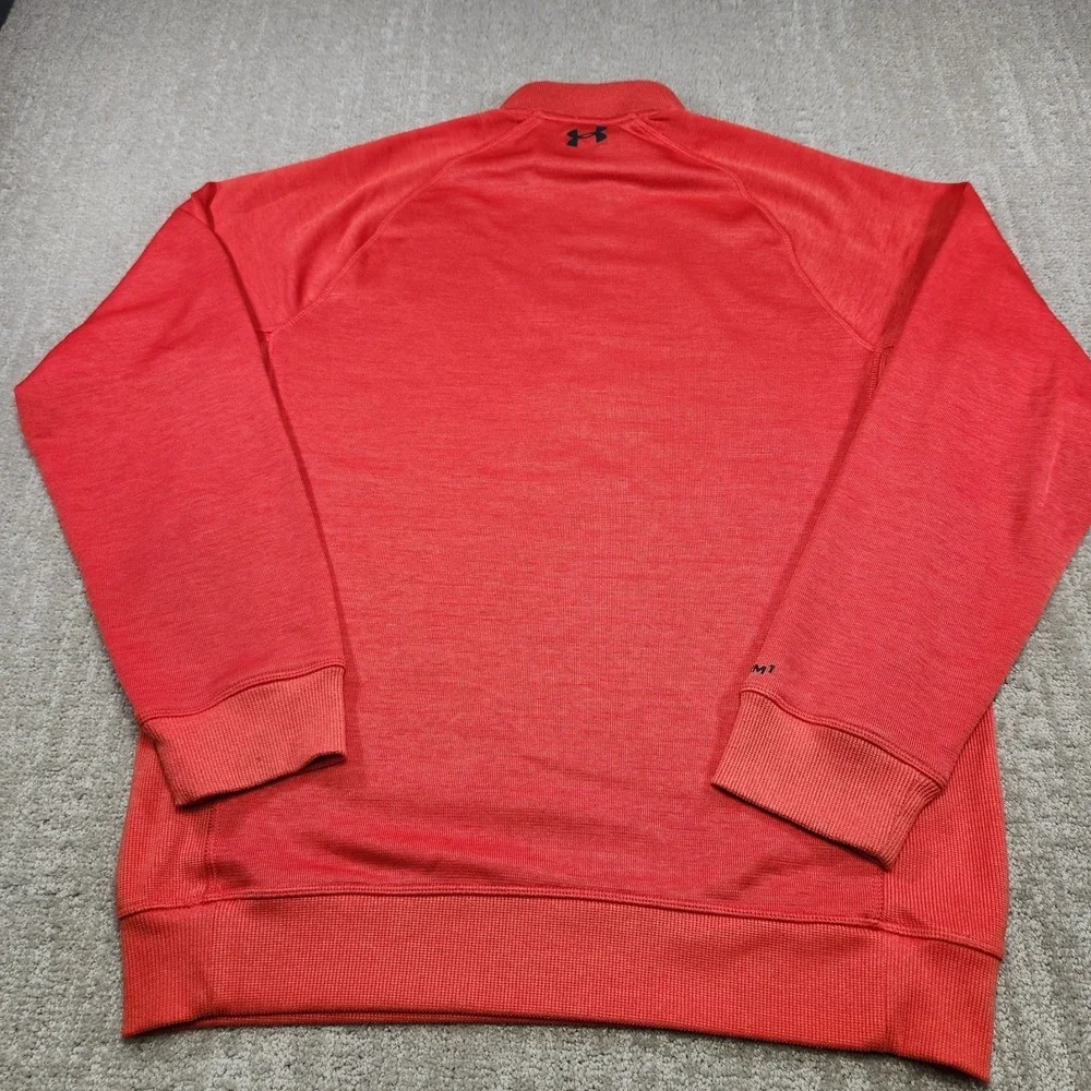 Under‎ Armour Sweatshirt Men Large Storm 1 Fleece 1/4 Zip Water Resistant Orange